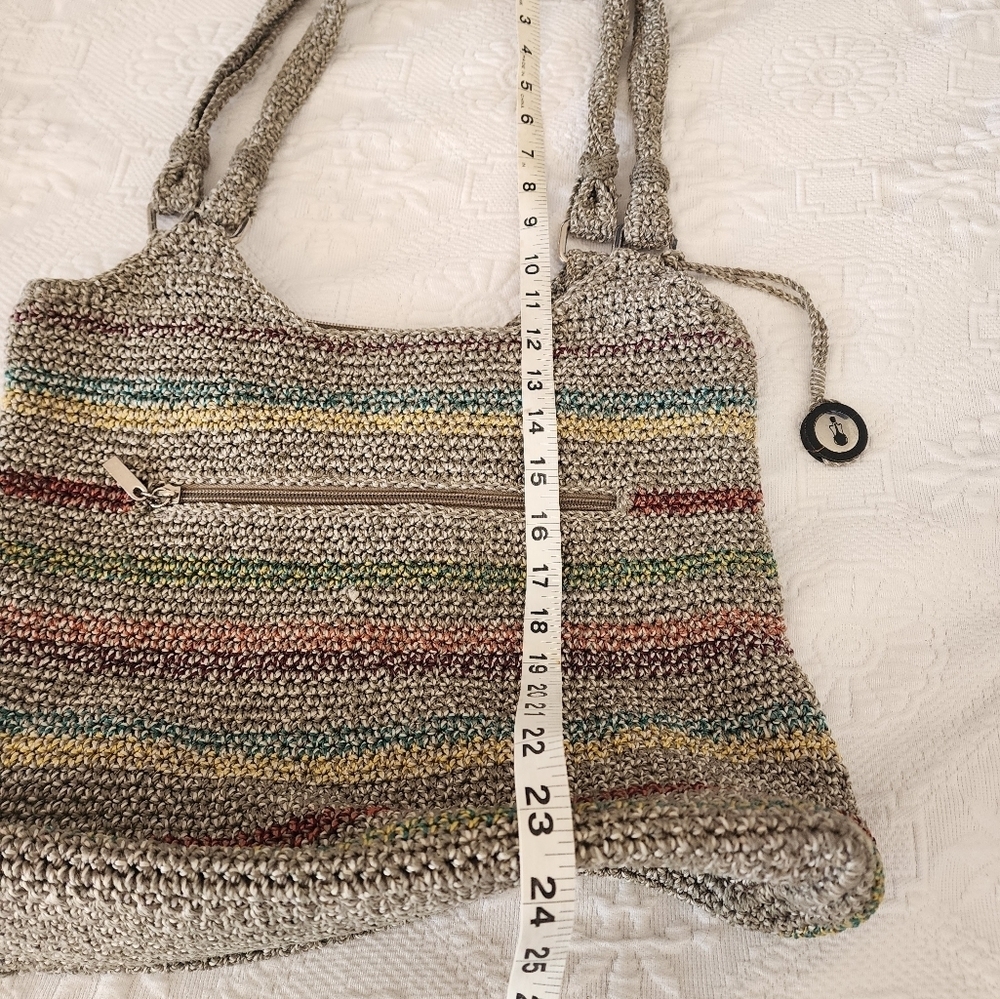 The Sak Crochet Multi Color Striped Shoulder Bag - Picture 7 of 10